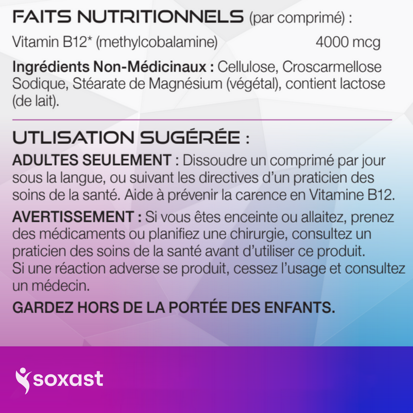 SOXAST ® Vitamin B12
